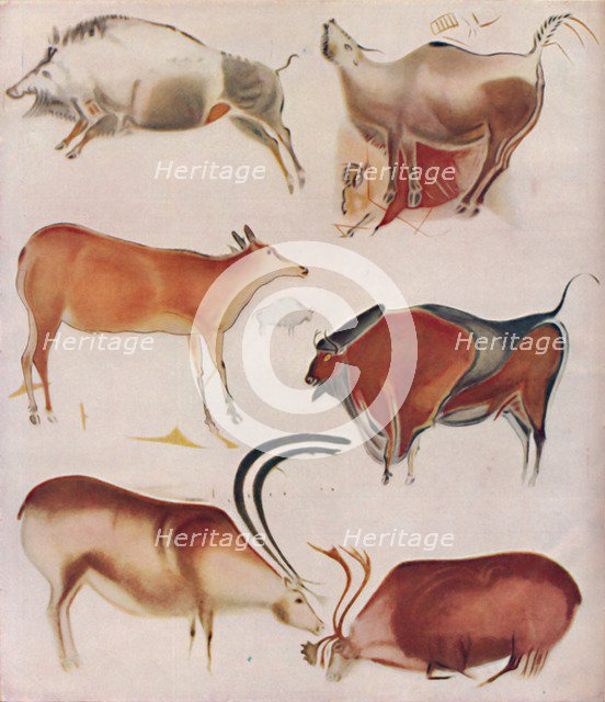 'Masterpieces of Hunter Artists at the Dawn of Civilization', c1935. Artist: Henri Breuil.