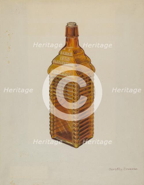 Bitters Bottle, c. 1939. Creator: Dorothy Brennan.
