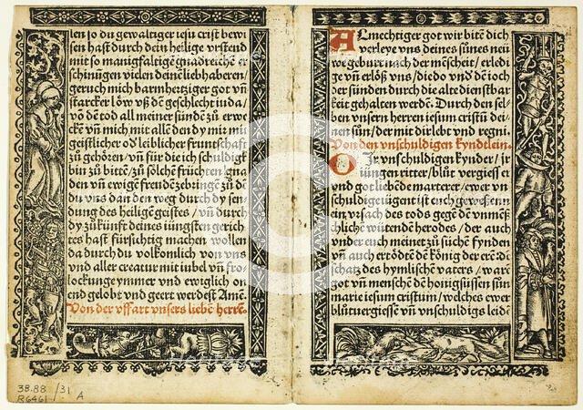 Illustration from Hortulus animae, plate 31 from Woodcuts..., 1514, assembled...1937. Creators: Unknown, Max Geisberg.