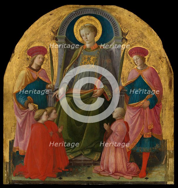 Saint Lawrence Enthroned with Saints and Donors, 1440s. Creator: Filippo Lippi.