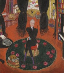 Portrait of Carl Van Vechten (1880-1964), 1922. Creator: Stettheimer, Florine (1871-1944).