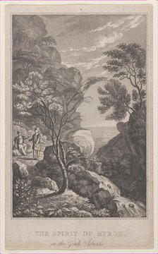Hidden silhouette: the spirit of Byron in the Greek Isles, ca. 1825. Creator: Henry Burn.