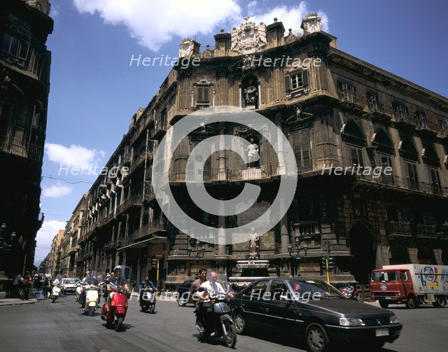 Quattro Canti, Palermo, Sicily, Italy.