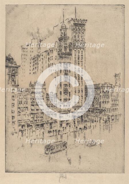 Union Square, Rainy Day, 1904. Creator: Joseph Pennell.