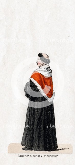 Stephen Gardiner, costume design for Shakespeare's play, Henry VIII, 19th century. Artist: Unknown