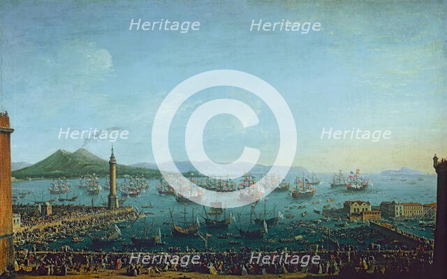 The Departure of Charles III from Naples to Become King of Spain, 1759. Creator: Joli, Antonio (1700-1777).