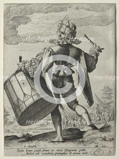 Drummer, 1587. Creator: Jacob de Gheyn II (Dutch, 1565-1629); Hendrick Goltzius (Dutch, 1558-1617).