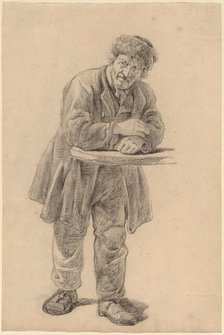 Man Leaning on a Counter, 1820s. Creator: Charles Wesley Jarvis.