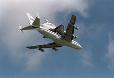 Endeavour on Shuttle Carrier Aircraft, March 27, 1997.  Creator: NASA.