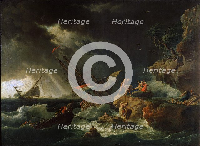 'Storm at the Sea', 1740s.  Artist: Claude-Joseph Vernet