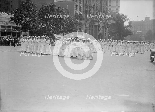 Preparedness Parade - Units of Women in Parade, 1916. Creator: Harris & Ewing.