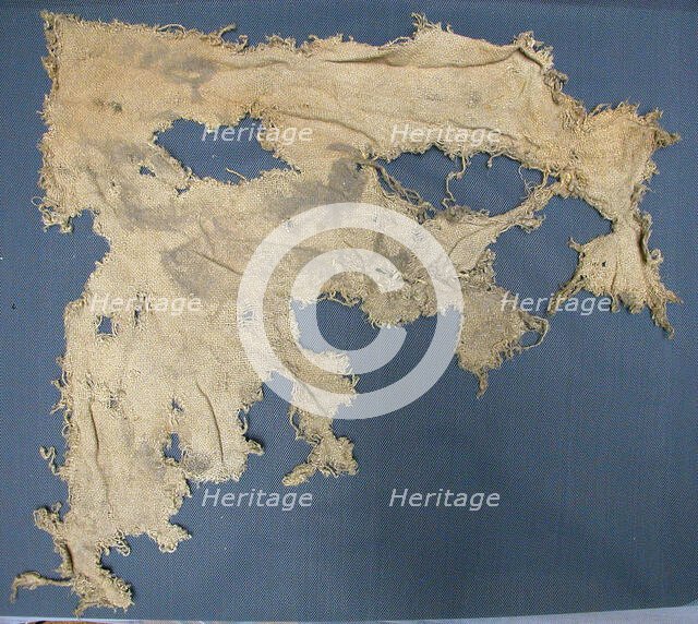 Seven textile fragments for the Salado Culture cache of Ritual Figures, Southwest, c.1150. Creator: Unknown.