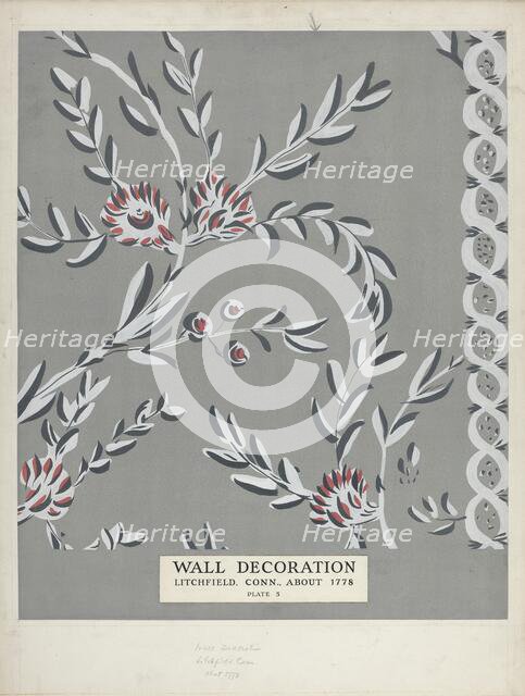 Decorated Wall, c. 1938. Creator: Martin Partyka.
