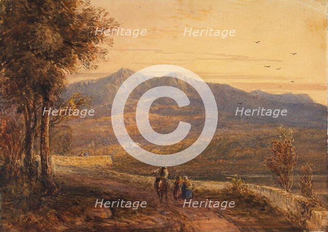 Cader Idris - Sunset, 1837. Creator: David Cox the Elder.