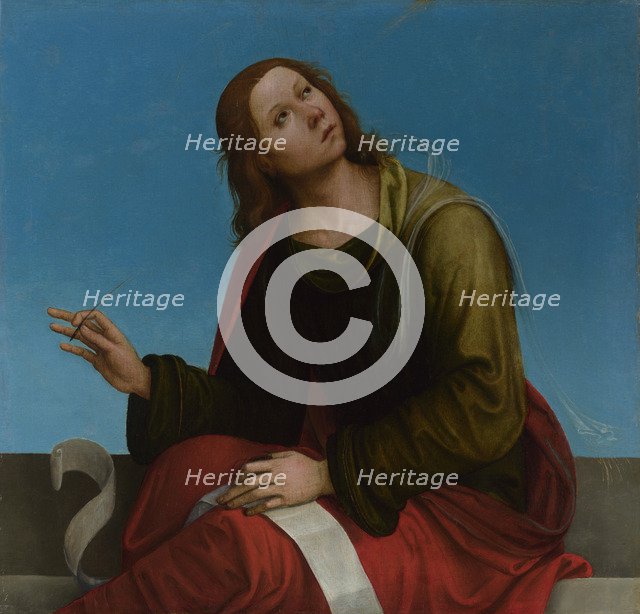 Saint John the Evangelist (High Altarpiece, Oratory of S. Pietro in Vincoli), 1505. Artist: Costa, Lorenzo (1460-1535)