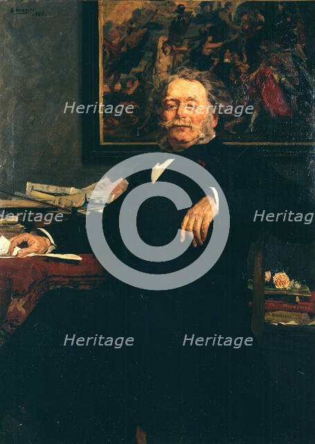 Portrait of the composer Karel (Charles) Miry (1823-1889), 1885. Creator: Vanaise, Gustave (1854-1902).
