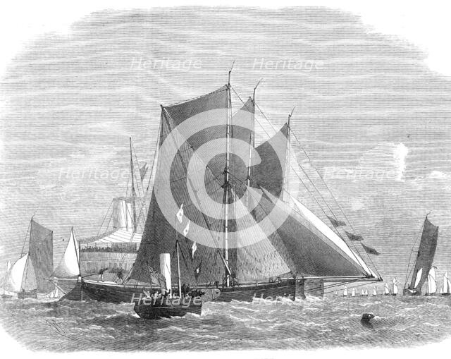 Barge-race on the Thames, 1872. Creator: Unknown.