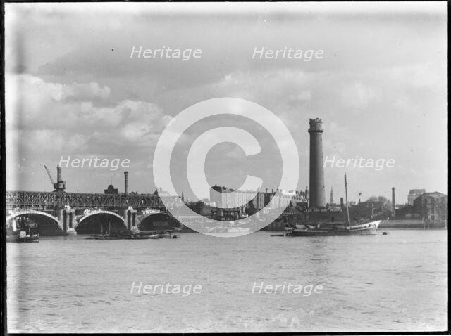 Shot Tower and Lead Works, Belvedere Road, Lambeth, Greater London Authority, 1936. Creator: Charles William  Prickett.