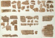 Papyri Fragments, Coptic, 7th century. Creator: Unknown.