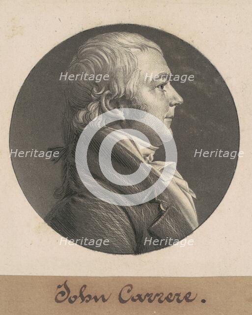 John Carrere, 1805. Creator: Charles Balthazar Julien Févret de Saint-Mémin.