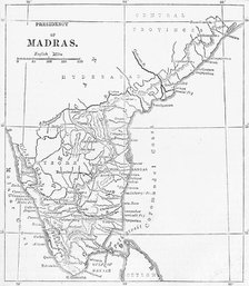 'Map of the Presidency of Madras', c1891. Creator: James Grant.