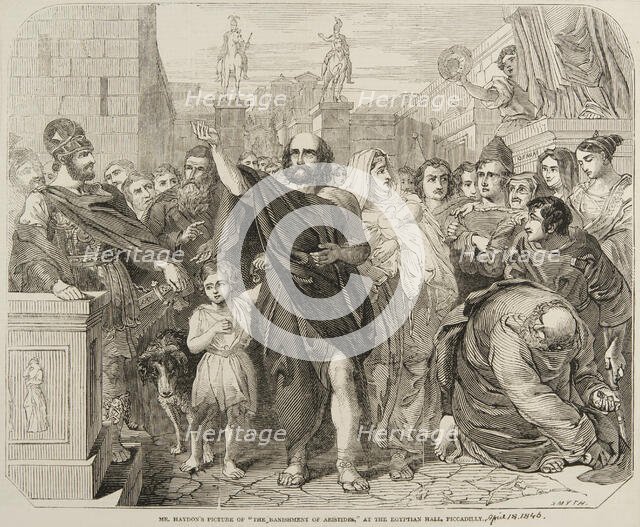 Mr Haydon's picture of "The Banishment of Aristides" at the Egyptian Hall, Piccadilly
, 1846. Creator: Smyth.