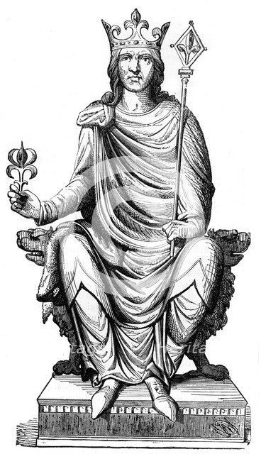 Statue of Philip Augustus, King of France, 13th century (1882-1884). Artist: Unknown