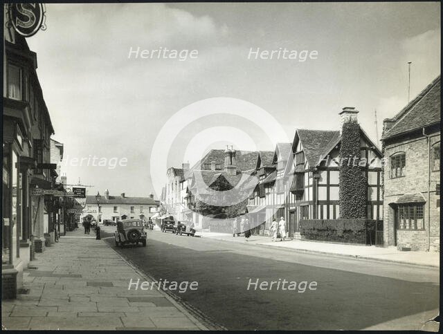 Shakespeare's Birthplace, Henley Street, Stratford-upon-Avon, Warwickshire, 1925-1940. Creator: Unknown.