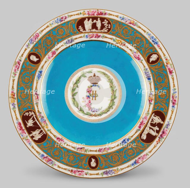 Plate, Sèvres, 1778. Creators: Sèvres Porcelain Manufactory, Edmé-François Bouilliat, Pierre-Antoine Méreaud, Etienne-Henry Le Guay, Philippe Castel.