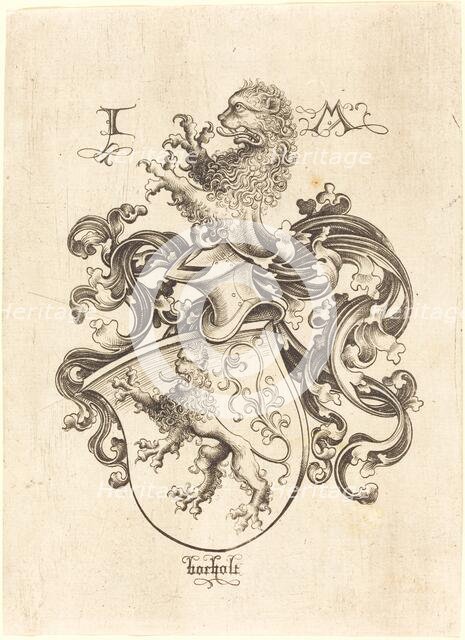 Coat of Arms with Lion, c. 1480/1490. Creator: Israhel van Meckenem.