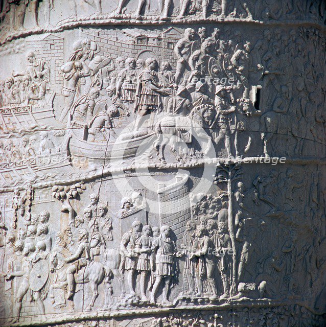 Scene from Trajan's column, showing the Dacian wars, 2nd century. Artist: Unknown