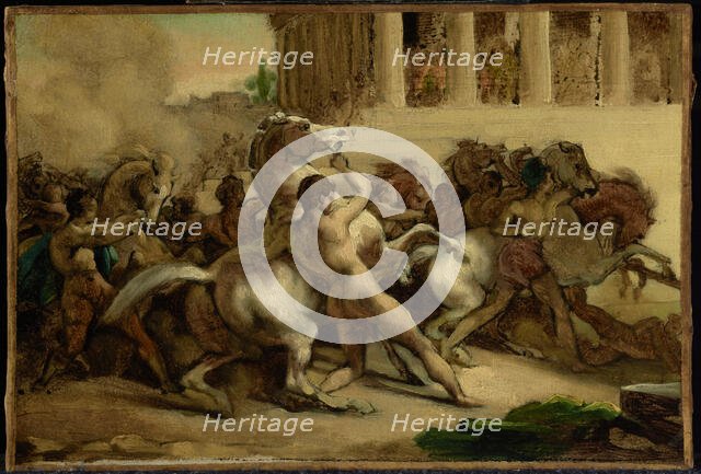 The Race of the Riderless Horses, 1817. Creator: Theodore Gericault.