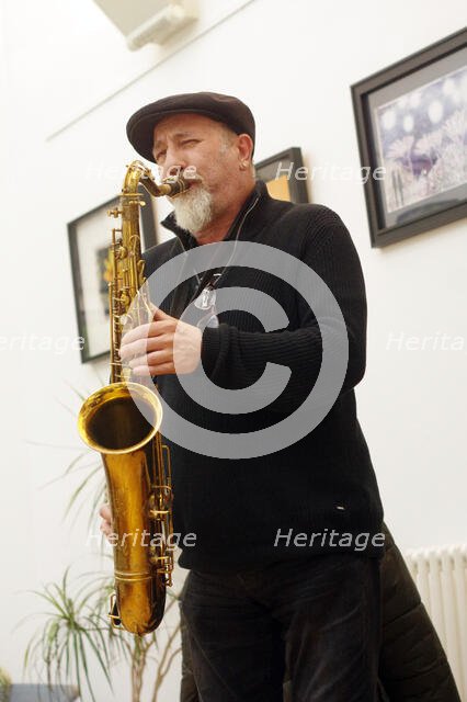 Renato D’Aiello, Renato D’Aiello Trio, Clocktower Cafe Jazz Club, Croydon, London, 2024. Creator: Brian O'Connor.