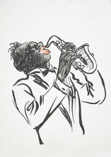 Saxophonist, from 'White Bottoms' pub. 1927.