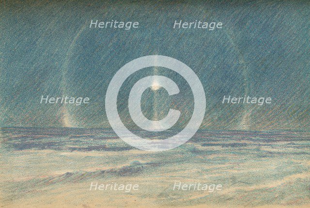 'Light Phenomena in the Polar Night, 22nd November 1893', (1897).  Artist: Fridtjof Nansen.