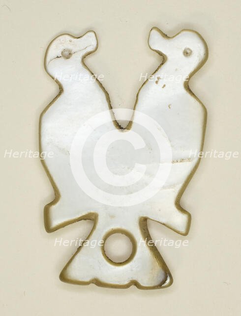 Amulet in the Shape of Two Mirror-Imaged Birds, Byzantine Period (4th-7th century). Creator: Unknown.