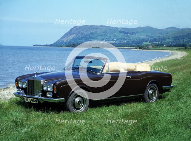 1975 Rolls Royce Corniche convertible. Artist: Unknown.