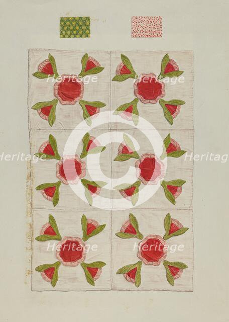 Quilt, 1935/1942. Creator: Flora Merchant.