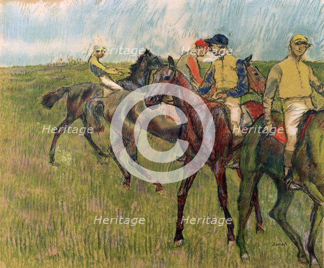 'Horses with Jockeys', 1910. Artist: Edgar Degas