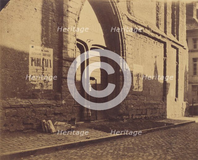 [Doorway of Predikheevenkerk, Gent, Belgium], ca. 1858. Creator: Charles D'Hoy.