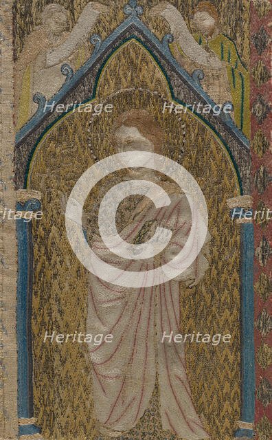 Fragment of an Orphrey, British, 13th century. Creator: Unknown.