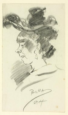 Profile of a Woman, 1894. Creator: Philip William May.