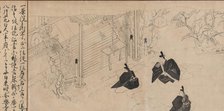 Courtiers visit Sugawara no Michizane’s mortuary temple..., ca. 1300. Creator: Unknown.