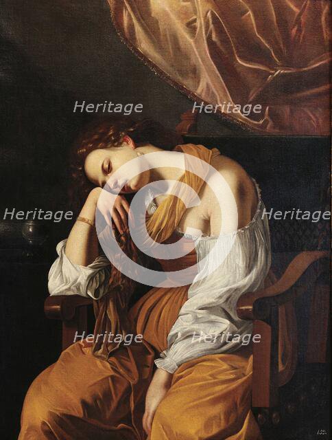 Mary Magdalene as Melancholy, 1622-1625. Creator: Gentileschi, Artemisia (1598-1653).