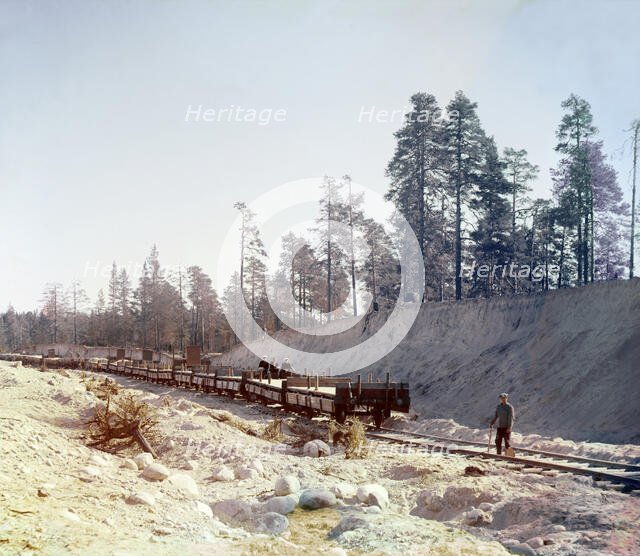 Kirosskii quarry, 1915. Creator: Sergey Mikhaylovich Prokudin-Gorsky.