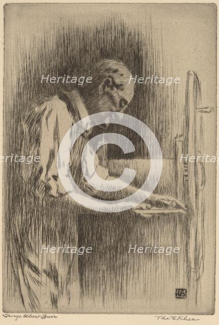 The Etcher, c. 1925. Creator: George Elbert Burr.