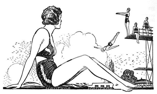 'Learn to Swim', 1937. Artist: Unknown.