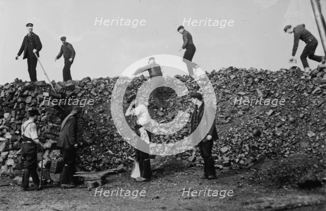 British coal strike - building up reserves for Midland Railway, between c1910 and c1915. Creator: Bain News Service.