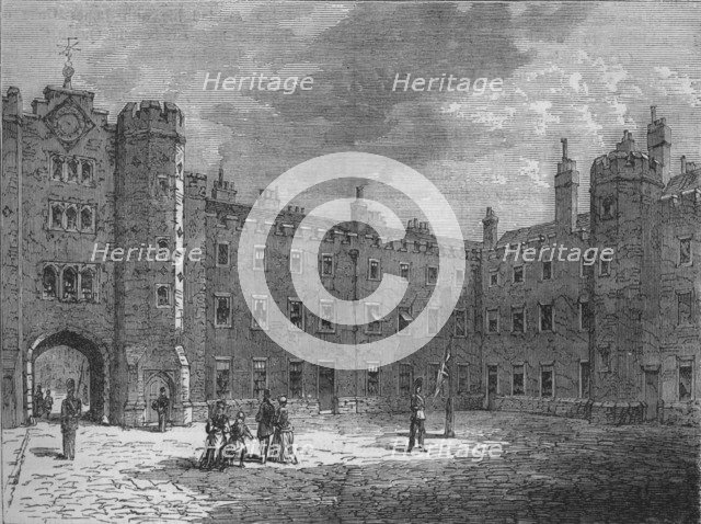 Courtyard of St James's Palace, Westminster, London, c1875 (1878). Creator: Unknown.
