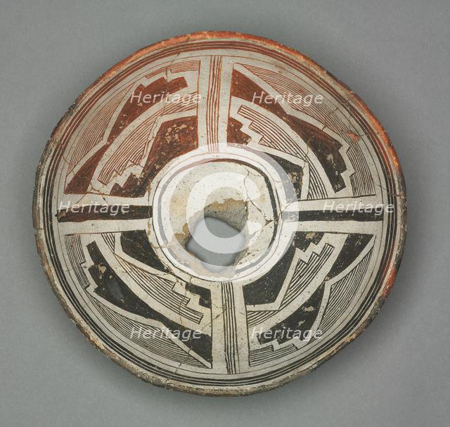 Bowl with Geometric Design (Four-part Design), c 1000- 1150. Creator: Unknown.
